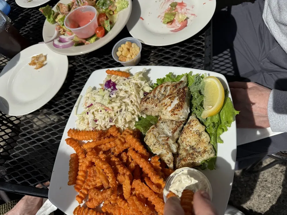 Pan Seared Fish w Sweet Potato Fries